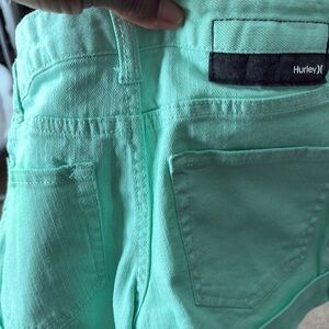 Hurley Mint Green Jean Shorts